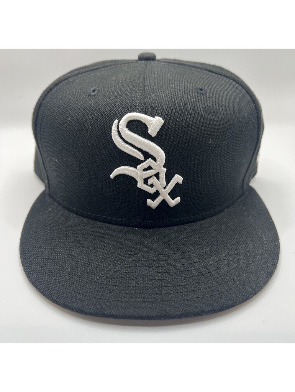Chicago White Sox Hat Cap New Era Size 7 1/2 Fitted Black 59Fifty MLB On Field